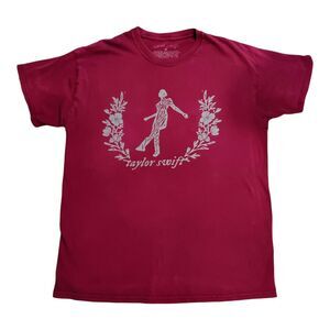 Taylor Swift Folklore Maroon Tightrope Women’s Medium T-Shirt Long Live The Mtns